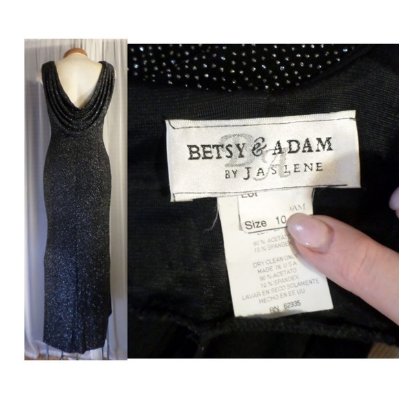 Long Black Gown Dress Dexy Low Back Size 10 Formal - Picture 8 of 8